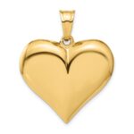 14K Polished 3-D Puffed Heart Pendant - Image 3