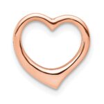 14K Rose Polished Floating Heart Chain Slide