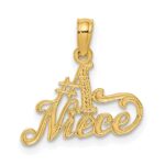 14k #1 NIECE Charm