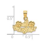 14k #1 DAUGHTER with Flowers Charm - Image 3