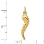 14k 3-D Italian Horn Charm - Image 4