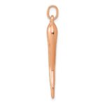 14k Rose Gold 3-D Italian Horn Charm - Image 2