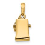 14k 3-D Moveable Handle Slot Machine Pendant - Image 3