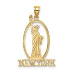 14k Cut-out NEW YORK with Statue of Liberty Charm
