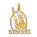 14k Cut-out NEW YORK with Statue of Liberty Charm