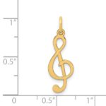 14k Polished Treble Clef Charm - Image 4