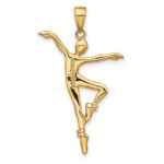 14k Unisex Ballet Dancer Pendant - Image 3