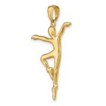 14k Unisex Ballet Dancer Pendant - Image 5