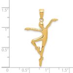 14k Unisex Ballet Dancer Pendant - Image 4