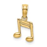 14k Double Music Notes Charm