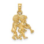 14k 3-D Gemini Zodiac Charm - Image 4