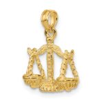 14k 3-D Libra Zodiac Charm - Image 5