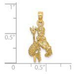 14k 3-D Aquarius Zodiac Charm - Image 3