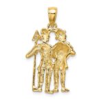 14k Large Gemini Zodiac Charm - Image 4