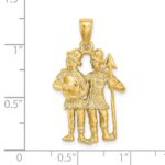 14k Large Gemini Zodiac Charm - Image 3