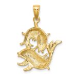 14k Large Pisces Zodiac Charm - Image 4
