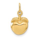 14k 3-D Puffed Apple Charm - Image 3
