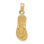 14k 3-D Single Flip-Flop Pendant