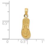 14k 3-D Single Flip-Flop Pendant - Image 4