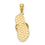 14k 3-D Flip Flop Pendant - Image 4