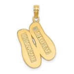 14k 3-D HAWAII ALOHA Double Flip-Flop Charm - Image 4