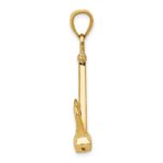 14k 3-D T-Bar Style Anchor Pendant - Image 2