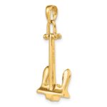 14k 3-D T-Bar Style Anchor Pendant - Image 4