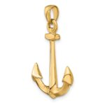 14k 3-D Anchor Pendant - Image 5