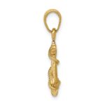 14k 3-D Anchor with Rope Pendant - Image 2
