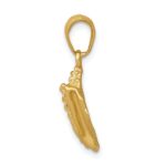 14k Solid Polished Conch Shell Pendant - Image 2