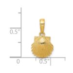 14k Scallop Shell Pendant - Image 4