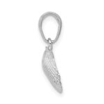 14k White Gold Scallop Shell Pendant - Image 2