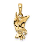 14k Eagle Landing Pendant - Image 4