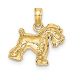 14k Schnauzer Dog Pendant - Image 3