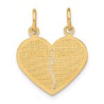 14k MOM-DAUGHTER 2-Piece Break-apart Heart Charm - Image 3