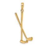 14k 3-D Double Golf Clubs with Ball Charm - Image 4