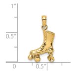 14k 3-D Roller Skate Charm - Image 5
