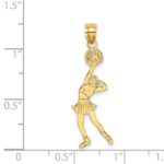 14k Cheerleader with Hand on Head Charm - Image 4