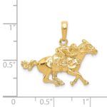 14k Jockey on Horse Pendant - Image 4