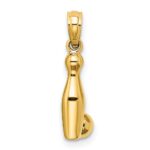 14k 3-D Bowling Pin and Ball Charm - Image 4