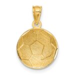 14k Domed Soccer Ball Pendant - Image 3