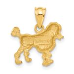 14k Poodle Dog Charm - Image 3