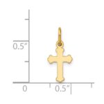 14k Mini Polished Cross Charm - Image 3