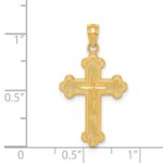 14k Budded Cross Pendant - Image 3
