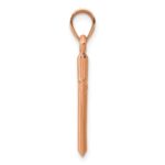 14k Rose Gold Polished Hollow Cross Pendant - Image 2