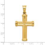 14k Hollow Cross Pendant - Image 4