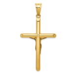 14k Polished Hollow Crucifix Pendant - Image 4