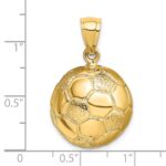14k Large 3-D Soccer Ball Charm - Image 3