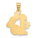 14K #1 Soccer Ball With Cleats Pendant - Image 3