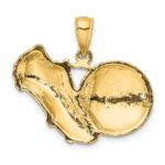14k Soccer Shoe Kicking Ball Charm - Image 4